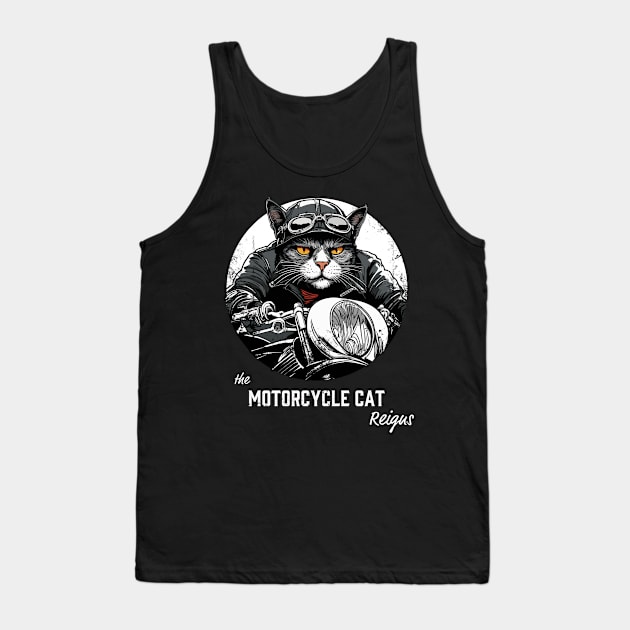 the motorcycle cat reigns Tank Top by Kingrocker Clothing